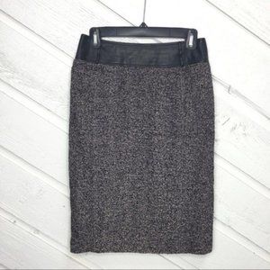 Carlisle Leather & Wool Blend Pencil Skirt 2  /395